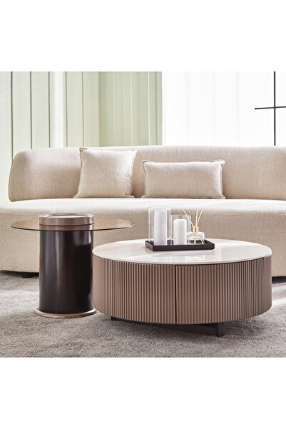 Home Box Acra 2-Piece Sintered Stone Coffee Table Set