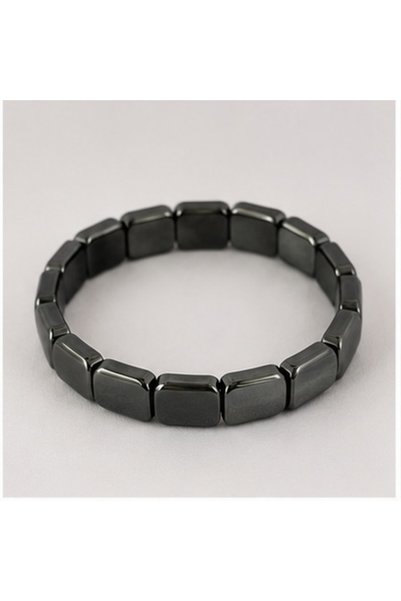 Saff Doğal Taş Hematite Men's Bracelet
