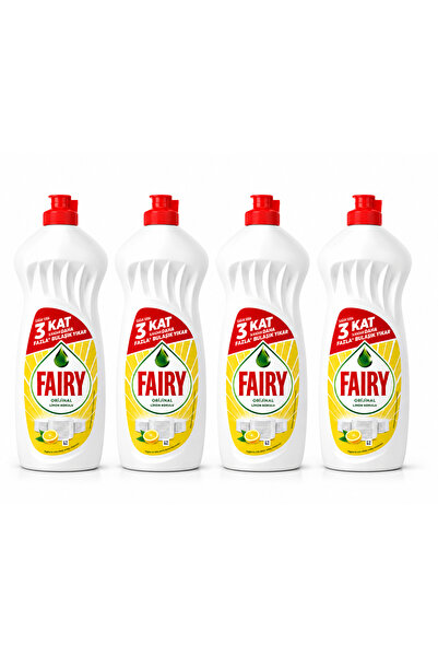 Fairy Original Lemon Dishwashing Liquid Top Bottom Set 4 Pieces