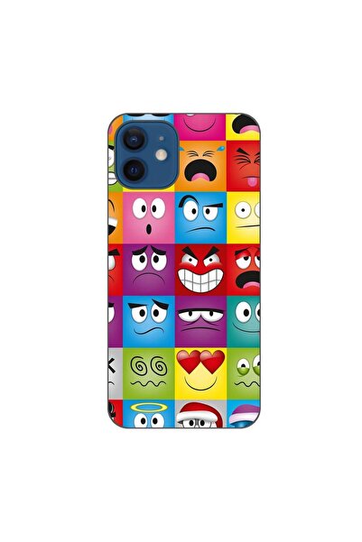 OEM Case compatible with Apple iPhone 12 Silicone Gel Tpu Pattern Funny Faces