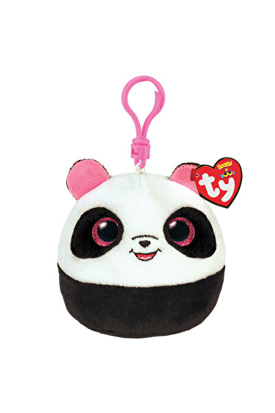 TY Squishy Beanies Bamboo Χνουδωτό Μπρελόκ Πάντα Λευκό Και Μαύρο