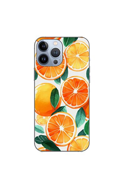 OEM Калъф, съвместим с Apple iPhone 13 Pro Max, силиконов гел TPU модел, Оран...