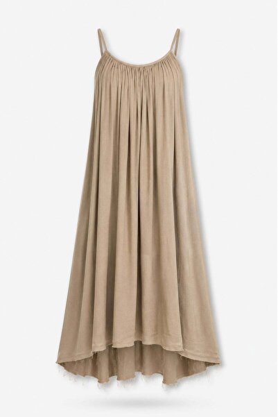 5in1Canpolat Mink Strap Casual Dress 3173