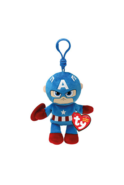 TY Beanie Babies Μπρελόκ Χνουδωτό Captain America 8,5εκ