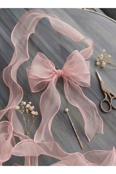 lolipophobi Frilly Tulle Ribbon 2 Mt (10X200 cm), Tulle, Flower Material, Bridal Bouquet