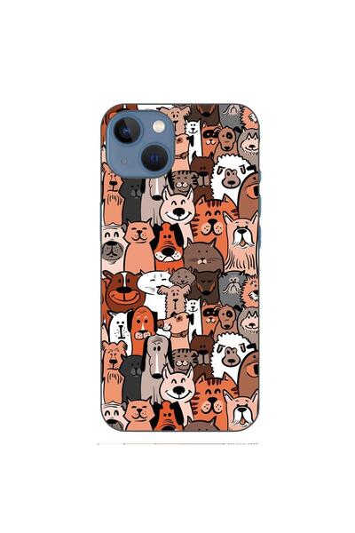 OEM Husa compatibila cu Apple iPhone 13 Silicon Gel Tpu Model Caini si Pisici...