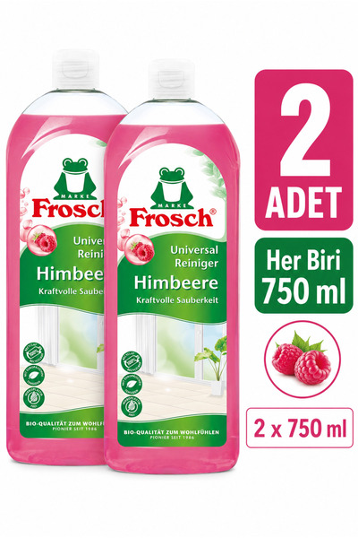 Frosch Universal Ahududu Kokulu Çok Amaçlı Yüzey Temizleyici 2x750 ml