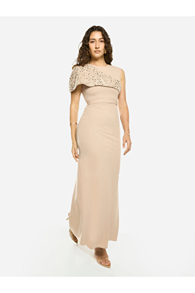 House of Moda By Styli Embellished Overlay Gown Maxi Dress