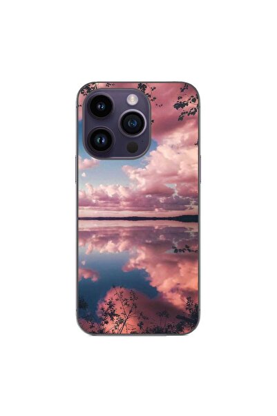 OEM Husa compatibila cu Apple iPhone 14 Pro Silicon Gel Tpu Model Pink Clouds