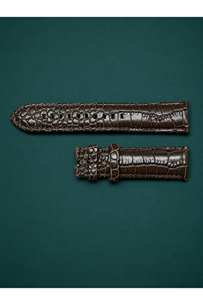 GENUINE LEATHER Orijinal Uyumlu Orijinal Desenli Kroko Deri Saat Kordonu 22mm