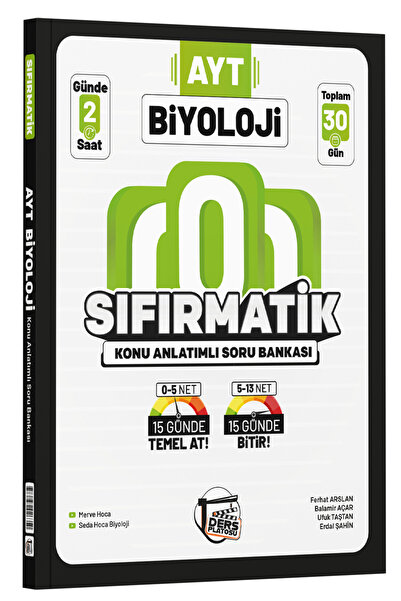 Ders Platosu Sıfırmatik Konu Anlatımlı Soru Bankası 30 Günde AYT Biyoloji Kam...