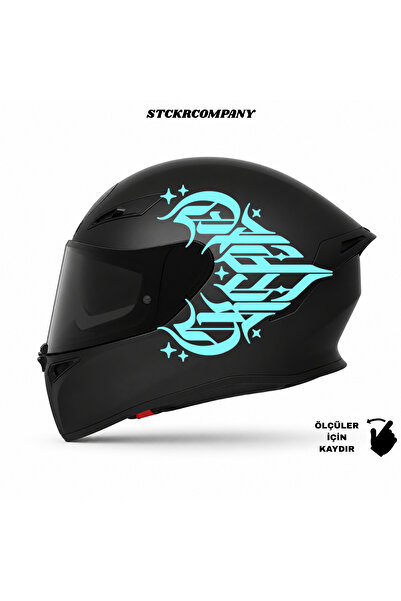STCKRCO Create Kask Sticker – Motor Kaskı İçin Premium Yazı Kaligrafik Sticker