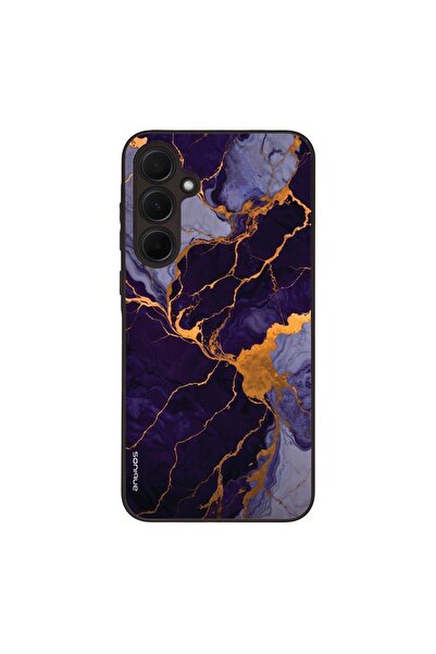 Sonique Θήκη Marble Series για Samsung Galaxy A35 5G Μωβ