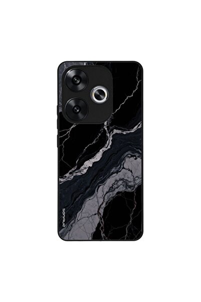 Sonique Θήκη Marble Series για Xiaomi Poco F6 5G Μαύρο 02