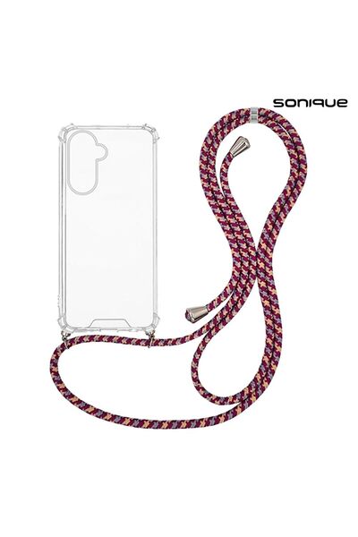 Sonique Θήκη Σιλικόνης με Κορδόνι Armor Clear Samsung Galaxy A36 5G Rainbow Μ...