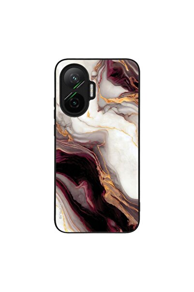 Sonique Θήκη Marble Series για Xiaomi Poco F7 5G Μπορντώ