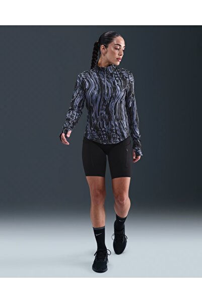 Nike Swift Women's Dri-FIT UV 1/2-Zip Printed Running Top REDSPORT