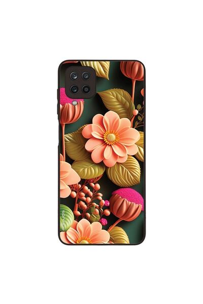 Sonique Θήκη 3D Flower Series για Samsung Galaxy A12 Σομόν