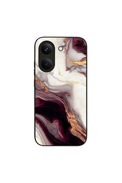 Sonique Θήκη Marble Series για Xiaomi Poco X8 Pro 5G Μπορντώ