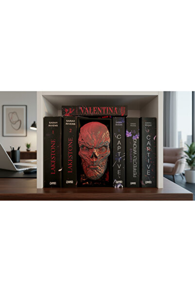 Stranger Things 3D Horror Skull Bookends - Distinctive Gothic Decorative Piec...