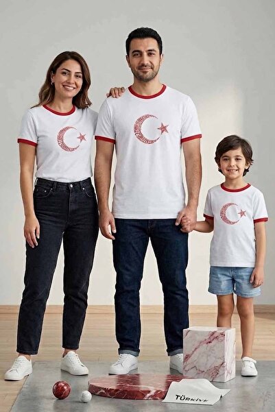 rekorsport TURKIJA Unisex majica sa otiskom polumeseca i zvezde, crveno-bela,...