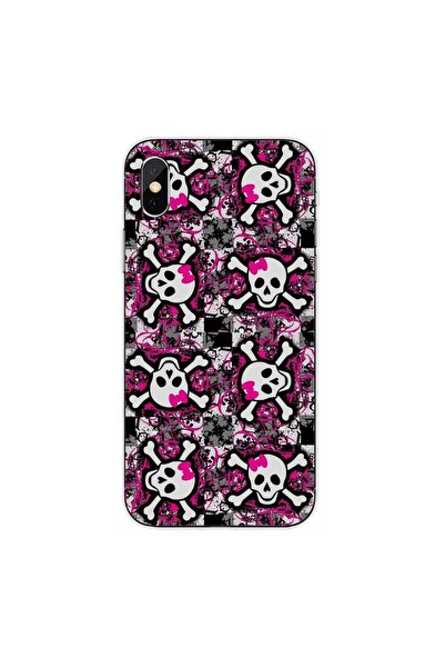 OEM Husa compatibila cu Apple iPhone X Silicon Gel Tpu Model Pop Art Skeleton