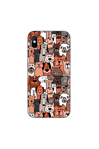 OEM Husa compatibila cu Apple iPhone XS Max Silicon Gel Tpu Model Caini si Pi...