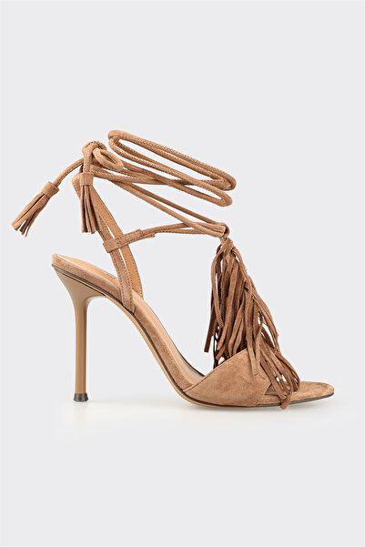 Elle Shoes Naturel Deri Kadın Sandalet