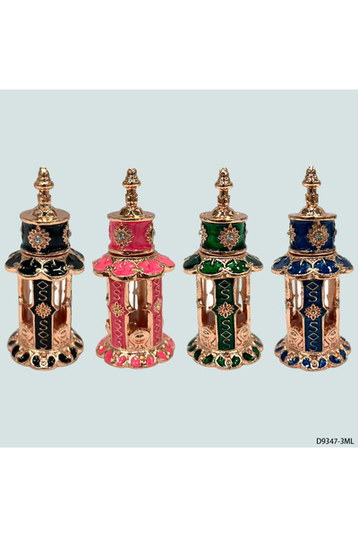 NUJET 4 قطع زجاجة عطر كريستالية للزيوت العطرية 3 مل D9347
