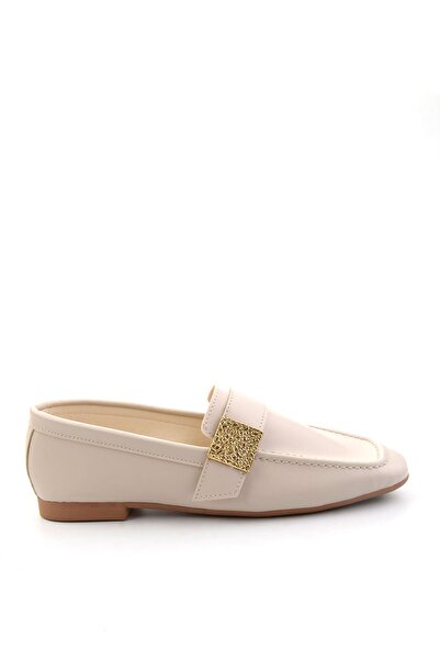 Bambi Bej Kadın Loafer Ayakkabı K01879251409