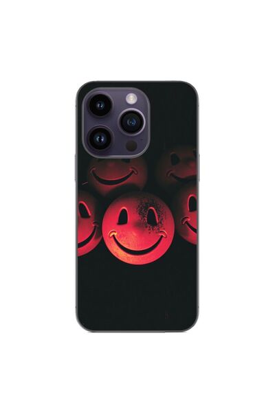 OEM Husa compatibila cu Apple iPhone 15 Pro Silicon Gel Tpu Model Grungy Smil...