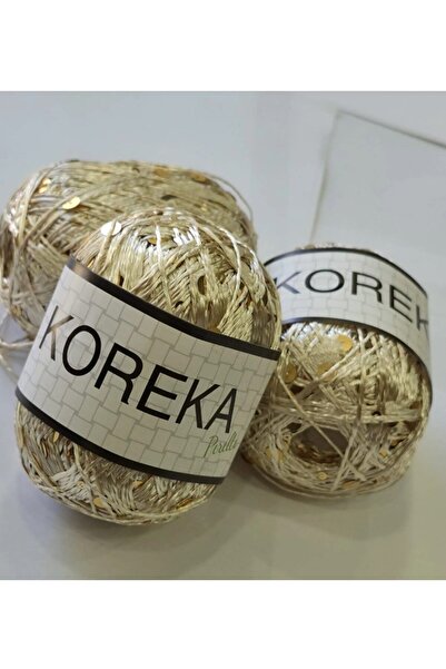 Milano Koreka Pırıltı Sequined Cream - Pr181 - 50 Gr 180 Meters