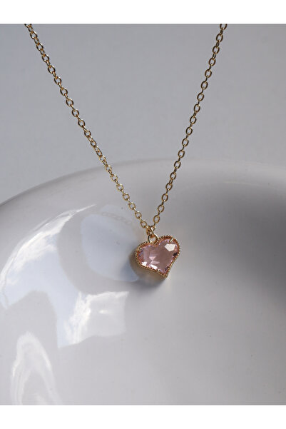 Reorah Collection Pink Small Heart Necklace