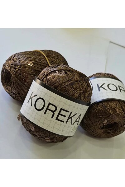 Milano Koreka Pırıltı Sequined Coffee - Pr184 - 50 Gr 180 Meters