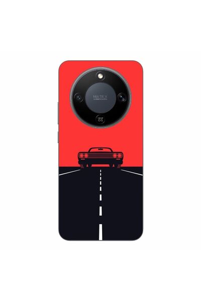 OEM Θήκη συμβατή με Honor Magic8 Lite Σιλικόνης Τζελ TPU Σχέδιο Red Sky Muscl...