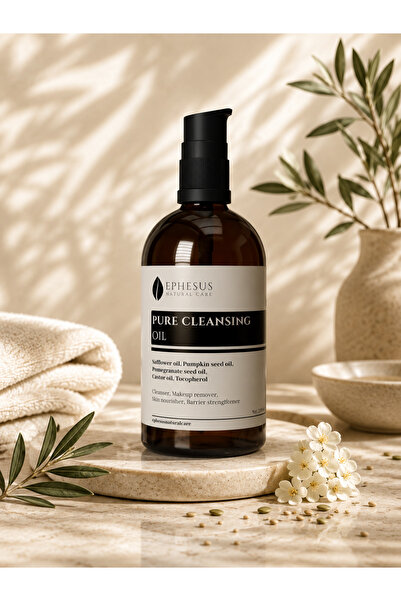 Ephesus Natural Care زيت تنظيف نقي مغذي ومقوي للحاجز الواقي، مناسب لجميع أنوا...
