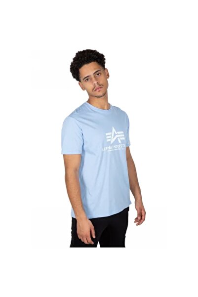 Alpha Industries Tricou albastru deschis pentru bărbați