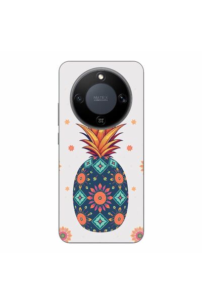 OEM Husa compatibila cu Honor Magic8 Lite Silicon Gel Tpu Model Floral Pineapple