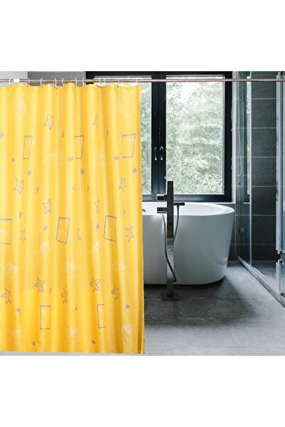 Ermetiq Perdea de duș Gold Fishes ER-SCP001, 180x200 mm, impermeabilă PEVA