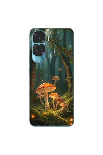 OEM Калъф, съвместим с Honor 90 Lite 5G, силиконов гел TPU, с шарка на светещ...