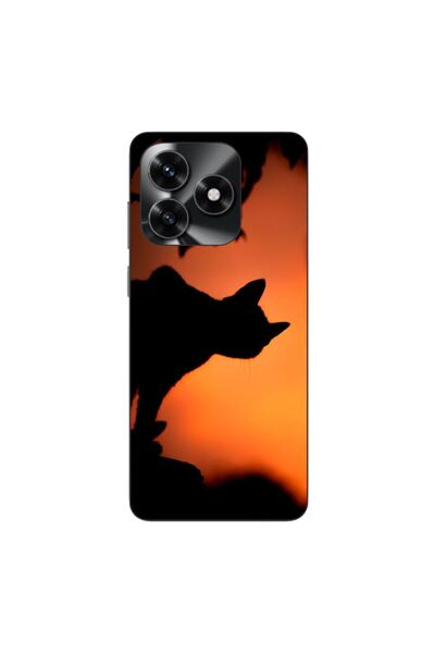 OEM Husa compatibila cu Honor X5c Plus Silicon Gel Tpu Model Halloween Pisica...