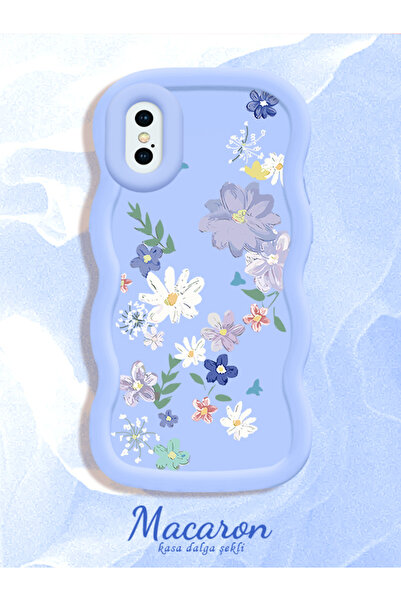 CASEVIBE iPhone X/XS Uyumlu Güzel çiçek desenli, dayanıklı silikon telefon kı...