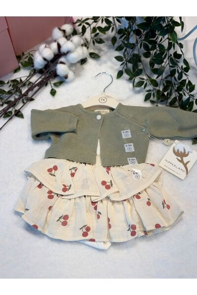 Nipperland Baby Girl & Child Organic Cotton Muslin and Knitted 3-Piece Set - ...