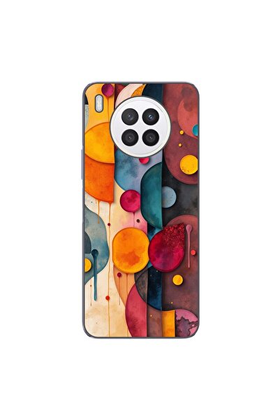 OEM Husa compatibila cu Huawei Nova 8i Silicon Gel Tpu Model Abstract Shapes ...