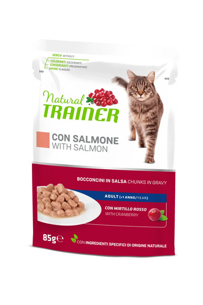 Natural Trainer CAT ADULT SACHETS, SALMON, 85 GR