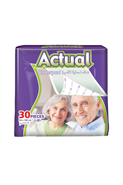 ACTUAL Aleze absorbante pentru pat dublu pentru adulți, 90x180 cm, 30 bucăți