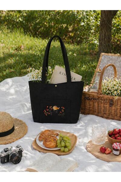Nexora Collection Pinterest Canvas Fabric Multi-Purpose Picnic Beach Bag Suit...