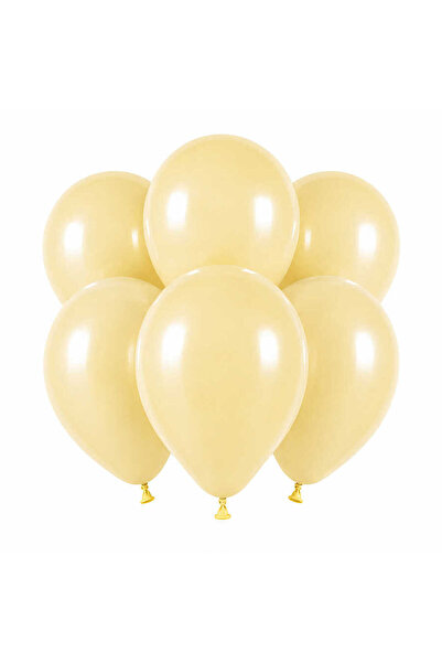 BeySüS Ivory Color Latex Pastel Balloon (30 cm) - 6 Pieces