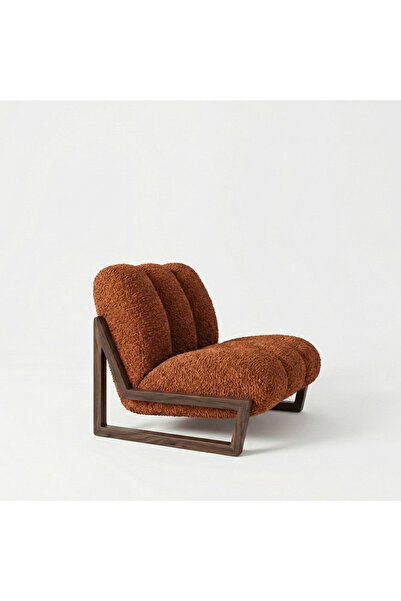 homejoyz Chair in Boucle Fabric and Swedish Wood-Bianco-Off White-78X78X75 cm