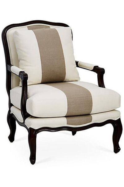 homejoyz Armchair Linen Fabric and Sveden Wood-Multi-Colored-Mosaic-81X74X99 cm